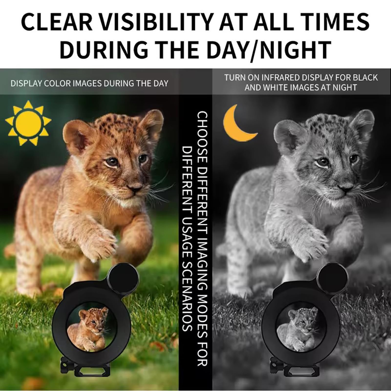 Amazon.co.jp: SUZLAZYR デジタル暗視スコープ、狩猟用 940nm IR